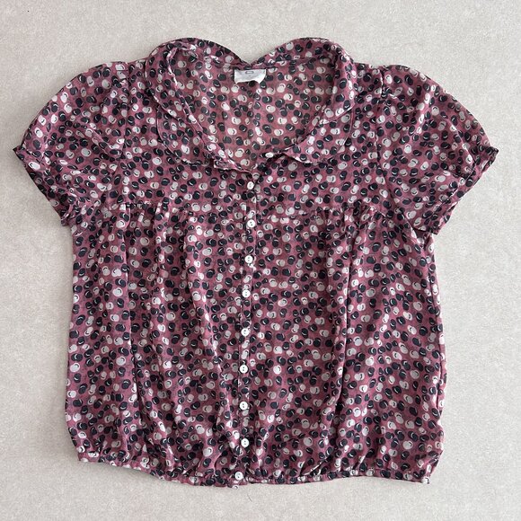 pins & needles Sheer Apple Print Blouse ASO Molly Hooper Sherlock - Picture 3 of 9